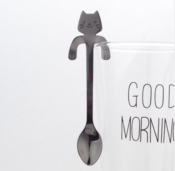 Coffee spoon, 304 creative stainless spoon, dessert spoon, cute cartoonhandle, hangingfeces coffee spoon