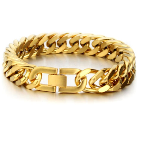 Titanium steel double buckle bracelet