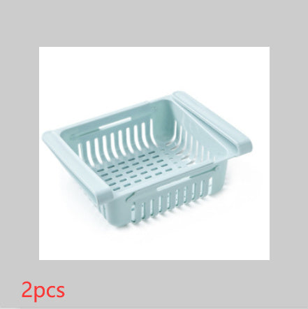 Refrigerator Telescopic Storage Basket Refrigerator Drawer Storage Rack Freshness Preservation Box Freezing Box Storage Rack