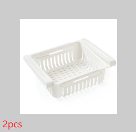 Refrigerator Telescopic Storage Basket Refrigerator Drawer Storage Rack Freshness Preservation Box Freezing Box Storage Rack