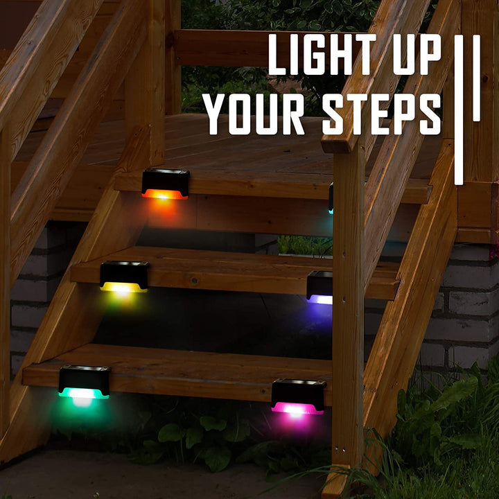 Solar Step Light Outdoor Garden Light Night Light LED Guide Light Ladder Stair Light Balcony Decoration Waterproof